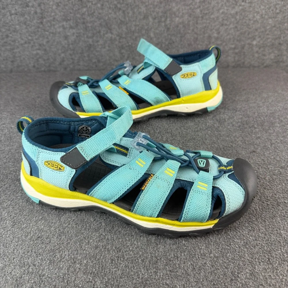 KEEN Kids Size 4 Newport H2 Waterproof Sport Sandals Blue Yellow
